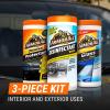imageArmor All Car Cleaning Wipes Kit Includes Protectant Wipes Disinfectant Wipes Glass Cleaner Wipes for Cars Trucks and Motorcycles Pack of 3Wipes Kit Protectant  Disinfectant  Glass
