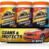 imageArmor All Car Cleaning Wipes Kit Includes Protectant Wipes Disinfectant Wipes Glass Cleaner Wipes for Cars Trucks and Motorcycles Pack of 3Wipes Kit Protectant  Cleaning  Glass 90 Wipes Total