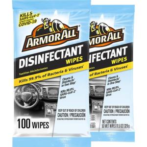 imageArmor All Disinfectant Wipes by Armor All Disinfecting Car Cleaning Wipes 50 Count Each Pack of 2ToGo Disinfectant Wipes 2pk