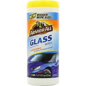 imageArmor All Glass Wipes Car Glass Wipes Leave Streak Free Shine on Glass Including Tinted Glass 25 Count