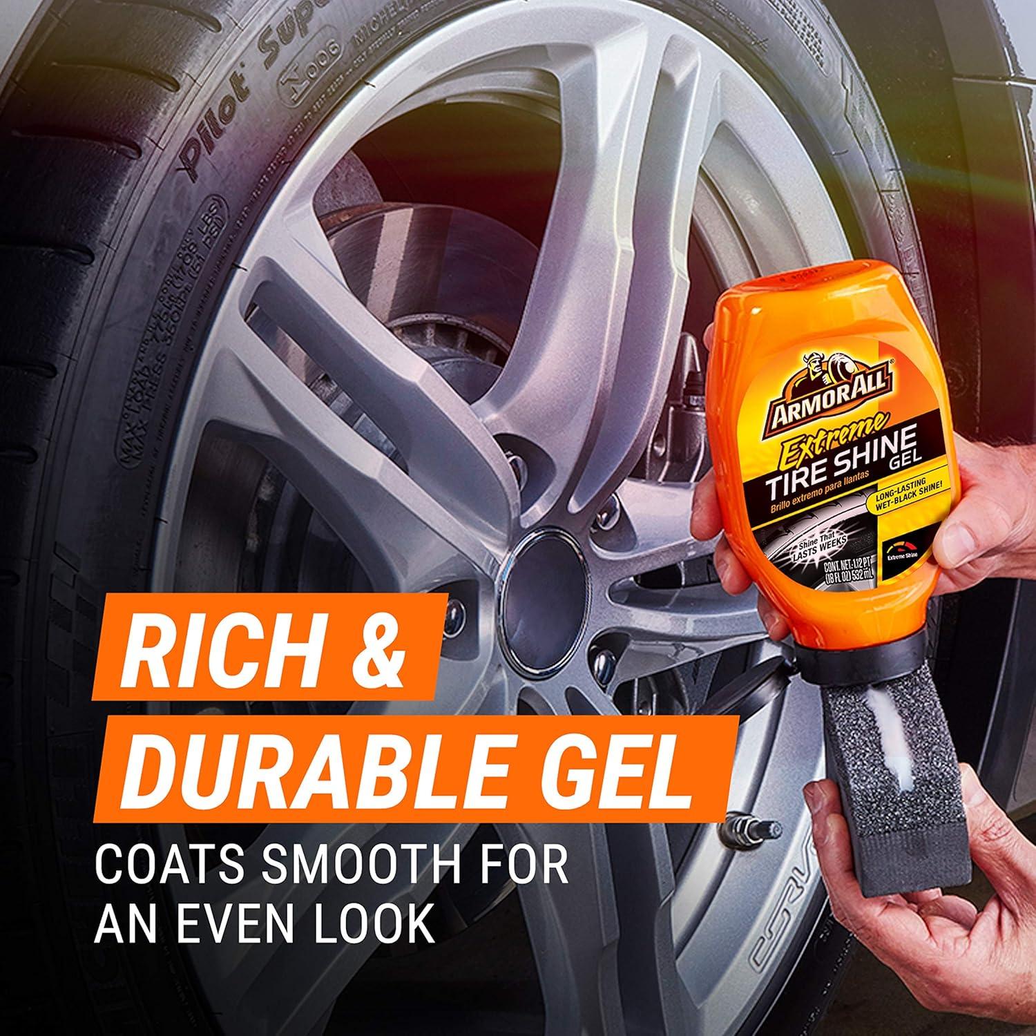 imageArmor All Extreme Tire Shine Gel by Armor All Tire Shine for Restoring Color and Tire Protection 18 Fl Oz18 Fl Oz Pack of 2