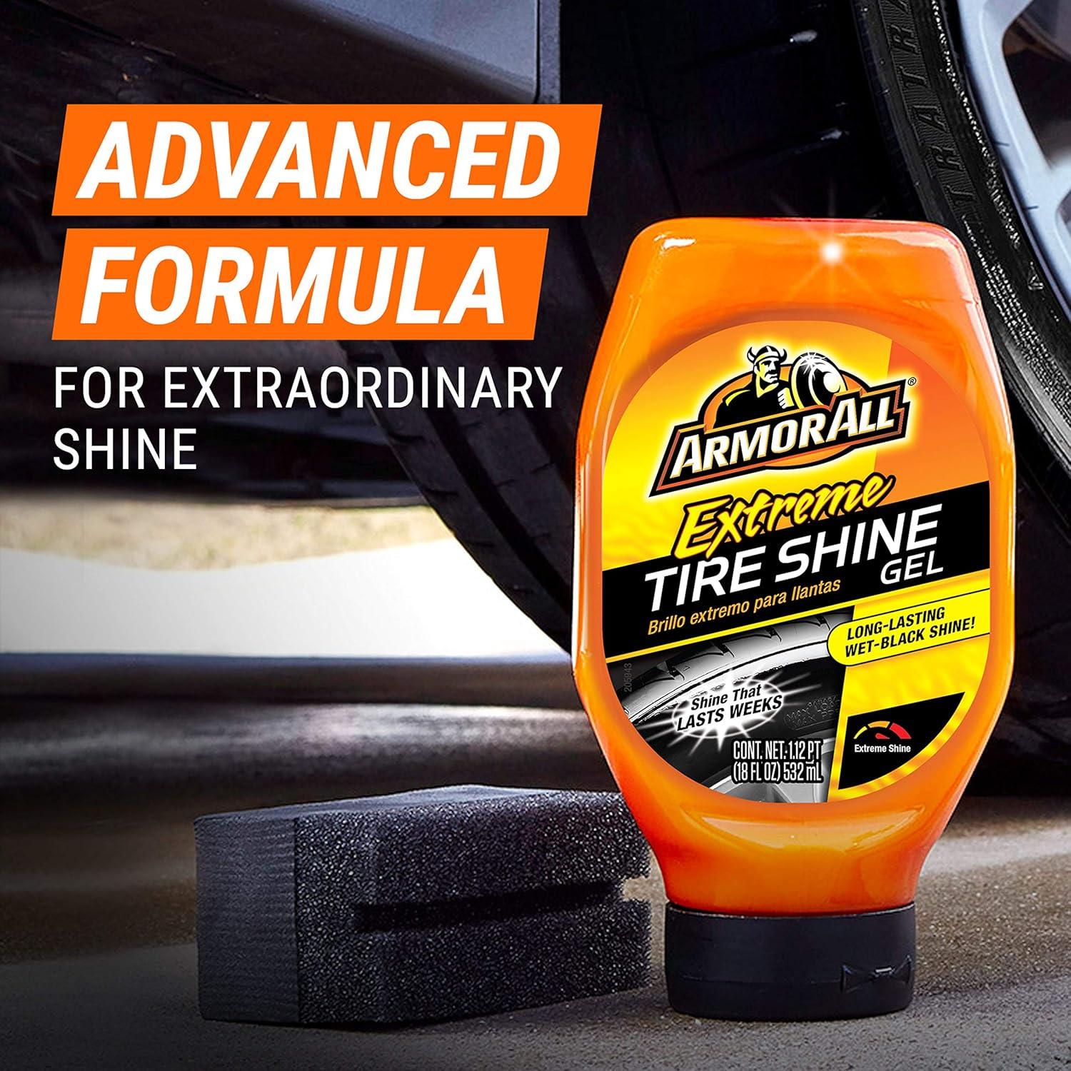 imageArmor All Extreme Tire Shine Gel by Armor All Tire Shine for Restoring Color and Tire Protection 18 Fl Oz18 Fl Oz Pack of 2