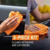 imageArmor All Car Wash and Car Interior Cleaner Kit Includes Towel Tire Foam Glass Spray Protectant Spray and Cleaning Spray Multicolor 5 Count Pack of 1Quick Clean Kit 6pc