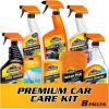 imageArmor All Premier Car Care Kit Includes Car Wax ampamp Wash Kit Glass Cleaner Car Air Freshener Tire ampamp Wheel Cleaner 8 Piece KitPremier 8pc Kit