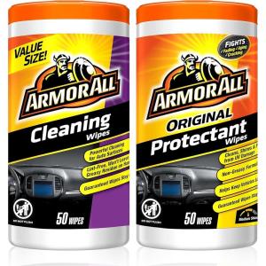 imageArmor All Car Cleaning Wipes and Protectant Wipes Interior Car Wipes 50 Count Pack of 2