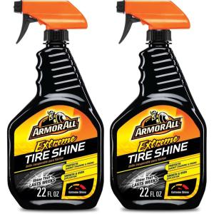 imageArmor All Wheel and Tire Cleaner and Tire Shine Kit Heavy Duty Car Wheel Cleaner Extreme Tire Shine Spray and Wash Brush  3 Count2Pack Tire Shine