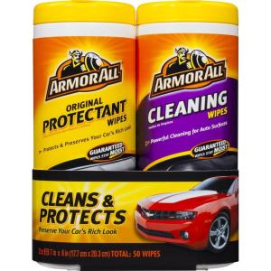 imageArmor All10848 Original Protectant ampamp Cleaning Wipes Twin Pack 2x25 count25 Count