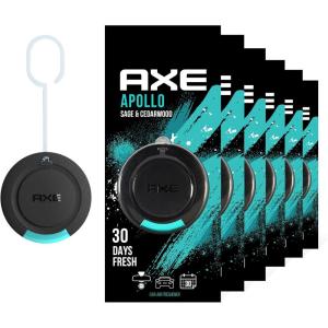 imageAxe 3D Hanging Disc Car Air Freshener Air Purifier Odor Eliminator Provides A Long Lasting Scent Dark Temptation 1 PackApollo