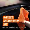 imageCar Cleaning Supplies Kit by Armor All Includes Microfiber Towels Wash Mitt and Pad Drying Towel Buffing Towel and Microfiber Duster