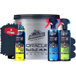 image:imageArmor All Podium Series Elite 9Piece Car Detailing Kit  Car Cleaning Kit with Bucket Car Wash Detailer Sprays Wash Mitt amp Microfiber Towels Car Gift Developed with Oracle Red Bull Racing